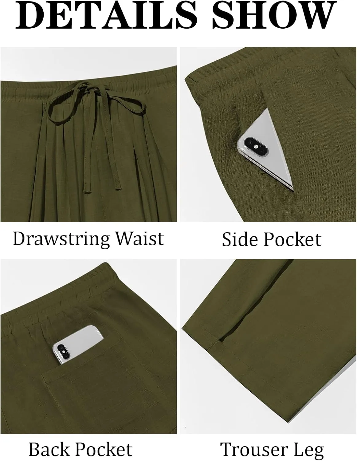 Runcati Mens Casual Harem Pants Drawstring Elastic Waist Cotton Cropped Trousers Yoga Beach Lightweight Pants