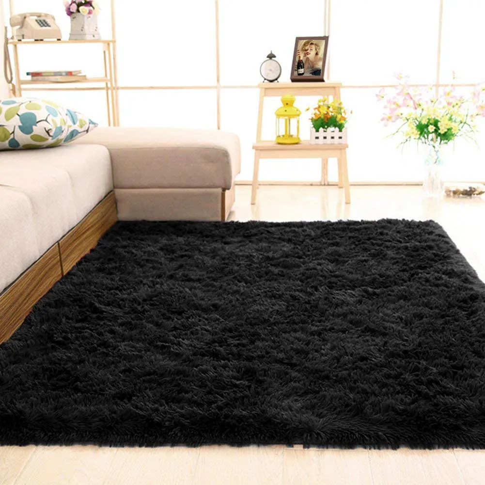 Rynx | Merelax Soft Modern Indoor Large Shaggy Rug For Bedroom Livingroom Dorm Kids Room Home Decorative, Non-Slip Plush Fluffy Furry Fur Area Rugs Comfy Nursery Accent Floor Carpet 5x8 Feet, Pink