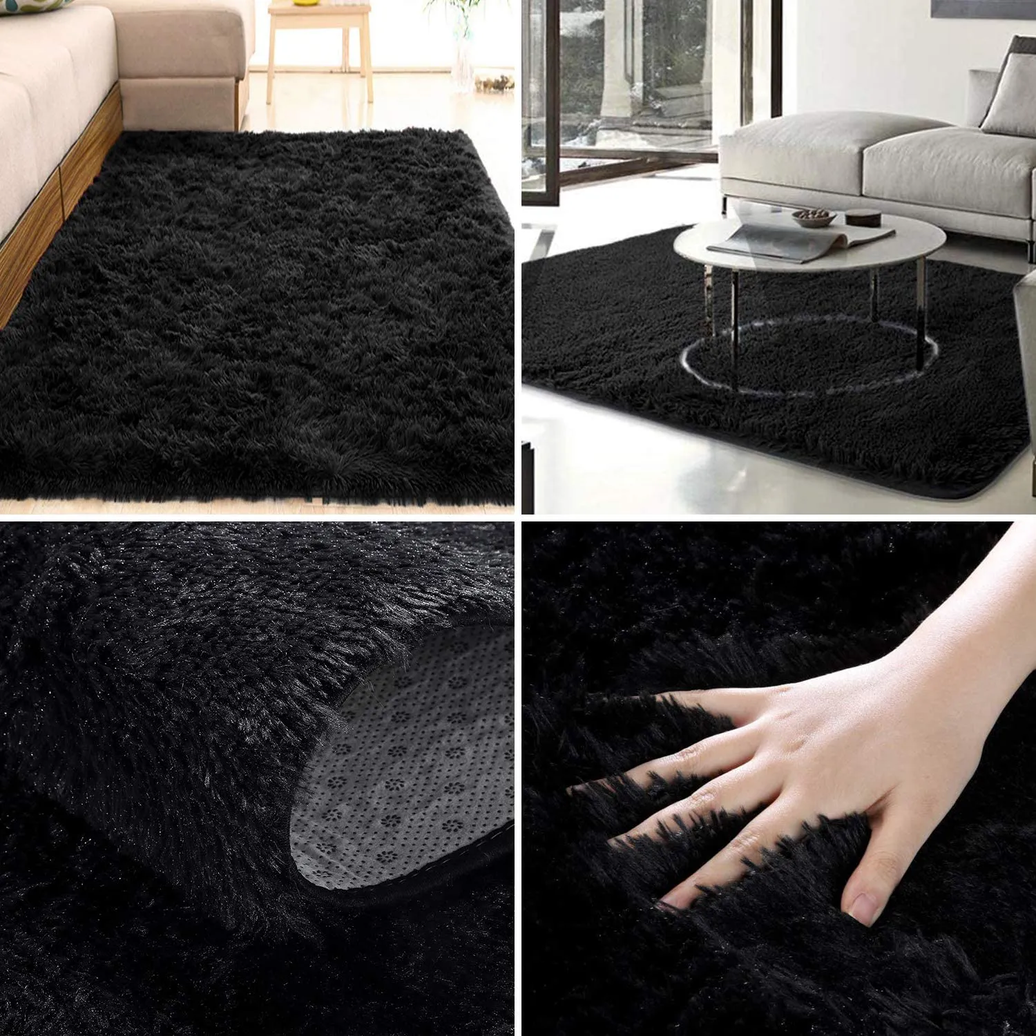 Rynx | Merelax Soft Modern Indoor Large Shaggy Rug For Bedroom Livingroom Dorm Kids Room Home Decorative, Non-Slip Plush Fluffy Furry Fur Area Rugs Comfy Nursery Accent Floor Carpet 5x8 Feet, Pink
