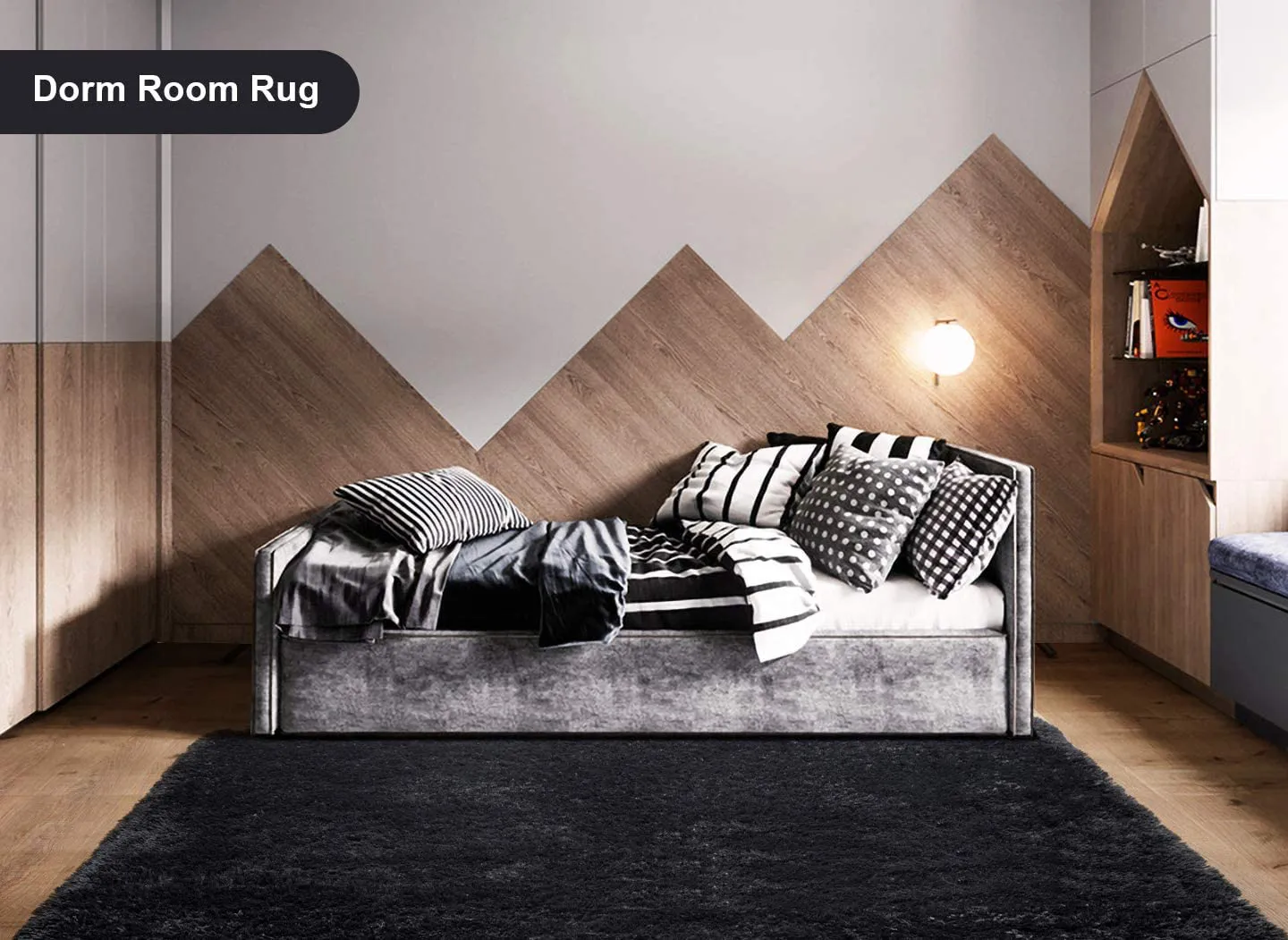 Rynx | Merelax Soft Modern Indoor Large Shaggy Rug For Bedroom Livingroom Dorm Kids Room Home Decorative, Non-Slip Plush Fluffy Furry Fur Area Rugs Comfy Nursery Accent Floor Carpet 5x8 Feet, Pink
