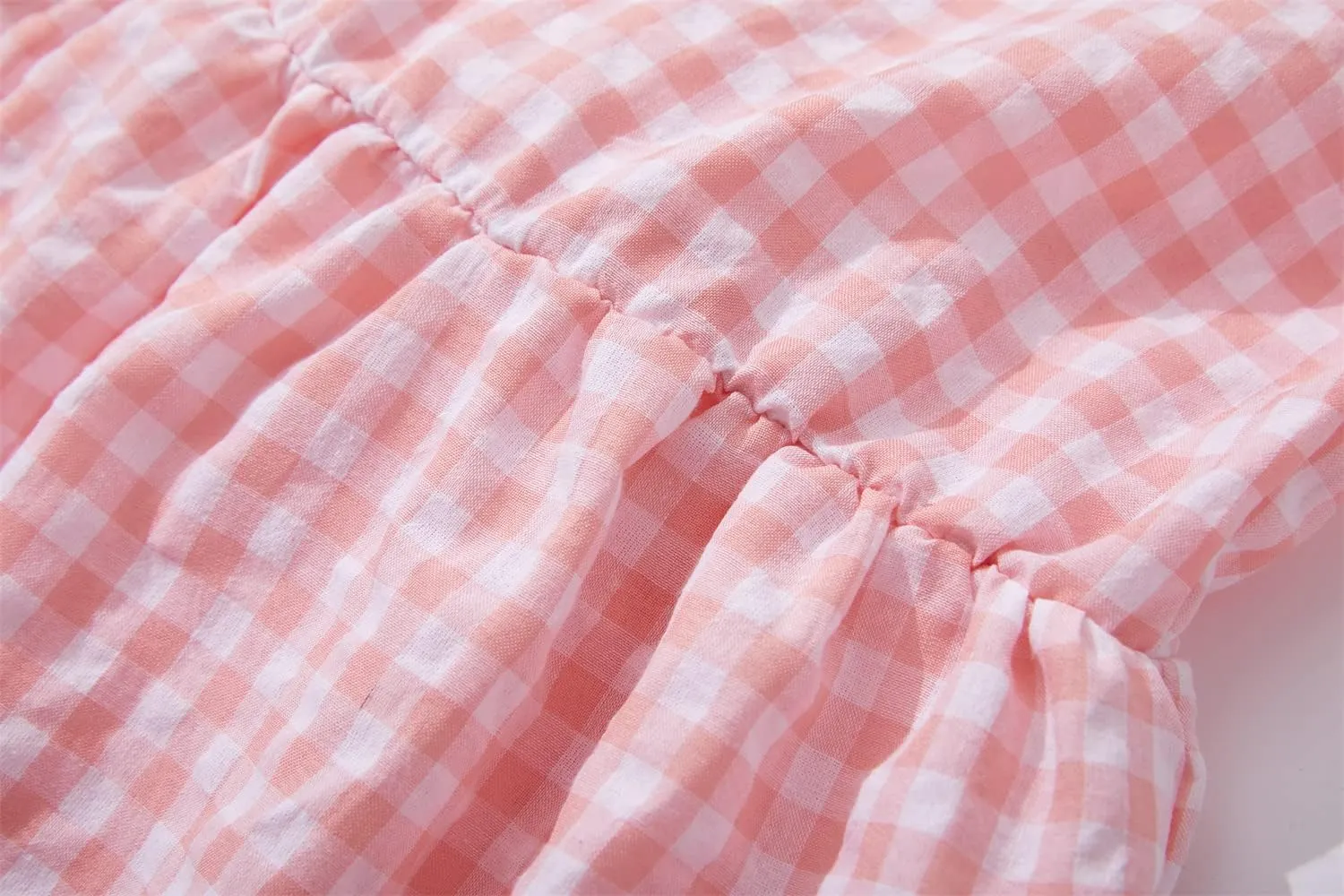 Rysly Toddler Baby Girls Cotton Linen Plaid Dress with Ruffle Back Straps and Bow Kids Casual Dress