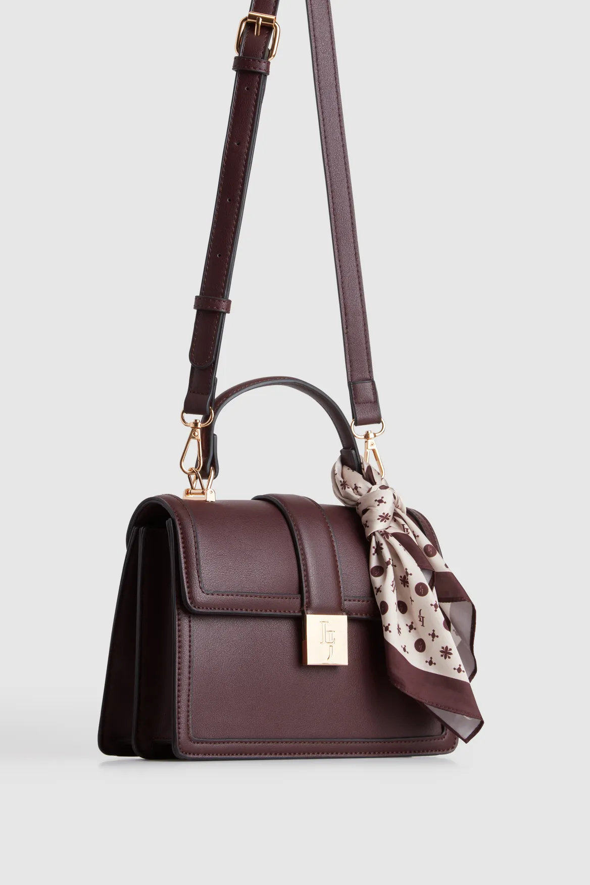 Scarf Top Handle Bag
