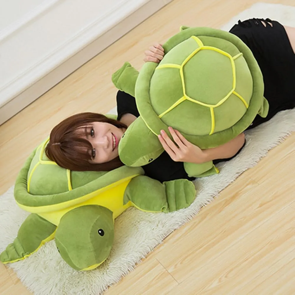 Sea Turtle Plushie Toy,18" Sea Turtle Stuffed Animals Plush Green Soft Plush Toys Hugging Pillows,Tortoise Plush Toys Doll Valentine's Day Birthday Gifts for Kids, Girls, Girlfriend (Green-18 inches)