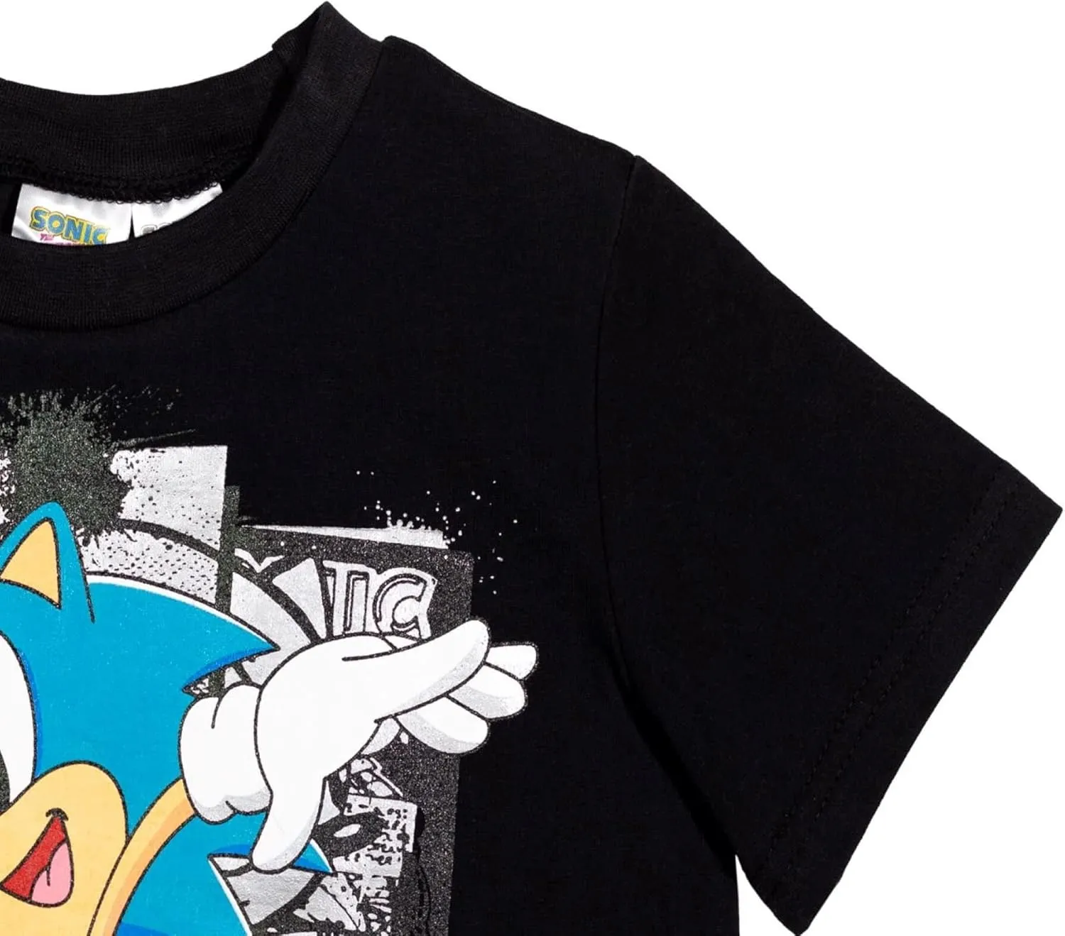 SEGA Sonic the Hedgehog Athletic Pullover T-Shirt & Shorts Outfit Set Toddler to Big Kid