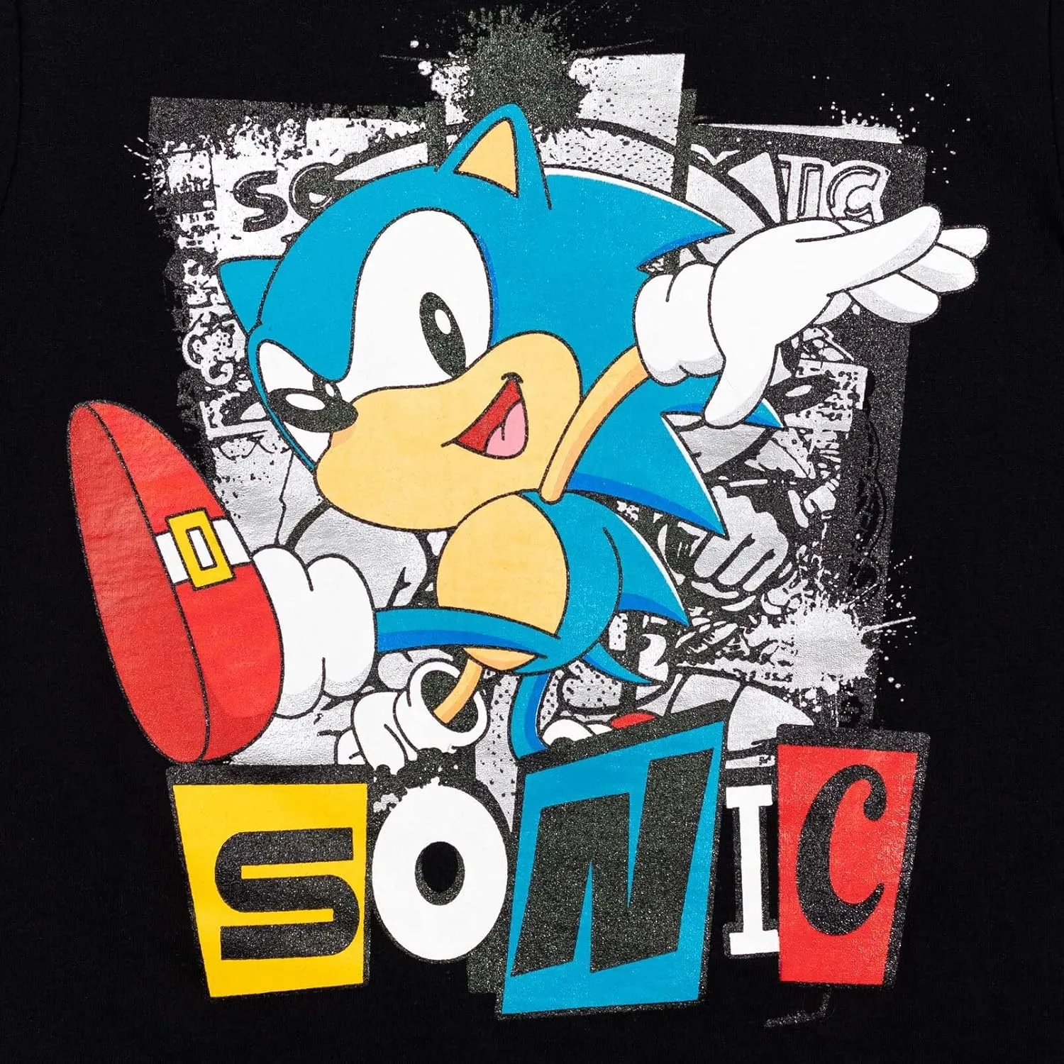 SEGA Sonic the Hedgehog Athletic Pullover T-Shirt & Shorts Outfit Set Toddler to Big Kid