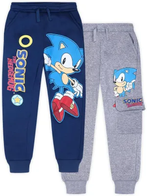 SEGA Sonic The Hedgehog Boys 2 Pack Joggers for Toddler and Little Kids – Multicolor