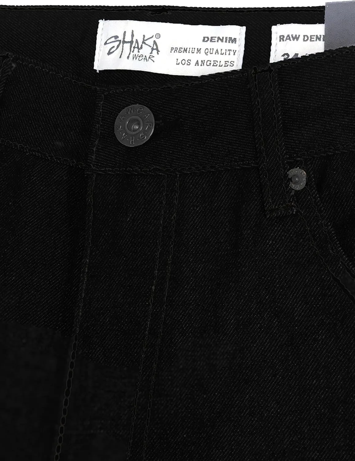 Shaka Wear Mens 12 oz Raw Denim Pants Classic Straight Rigid Jeans 30~44