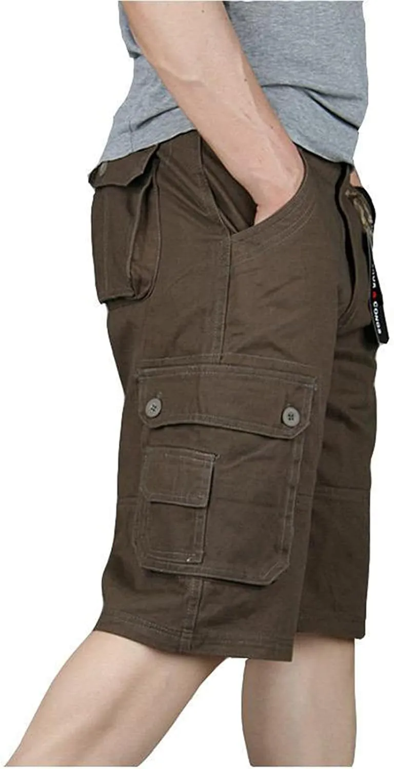 Shorts Men Leisure Overalls Summer Men's and Color Pants with Multi-Pocket Men's Pants Mens Short Green Cargo Shorts