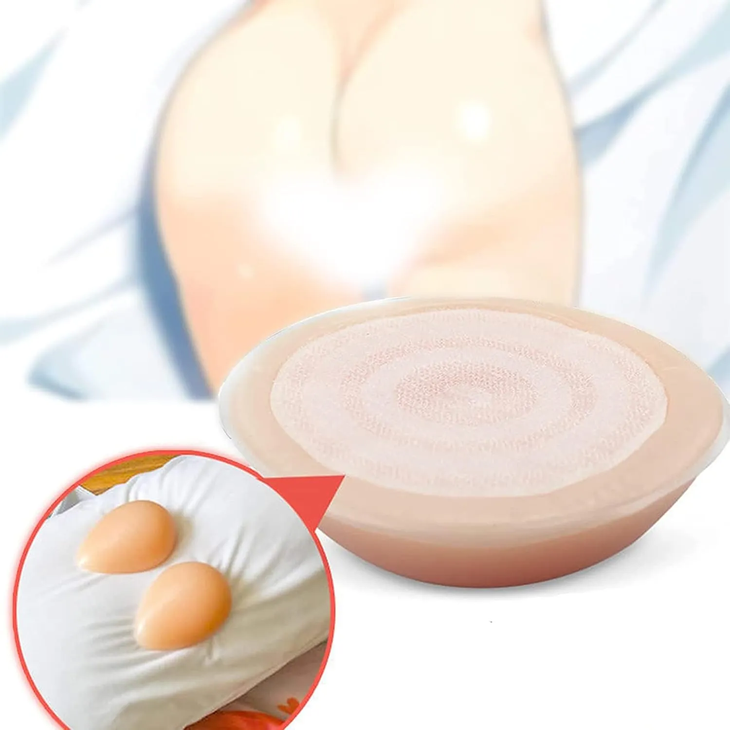 Silicone Buttocks for Body Pillows Anime Covers Dakimakra, Silicone Prosthesis, Soft and True Feel, Great for Your Body Pillow,1800g,150 * 50cm
