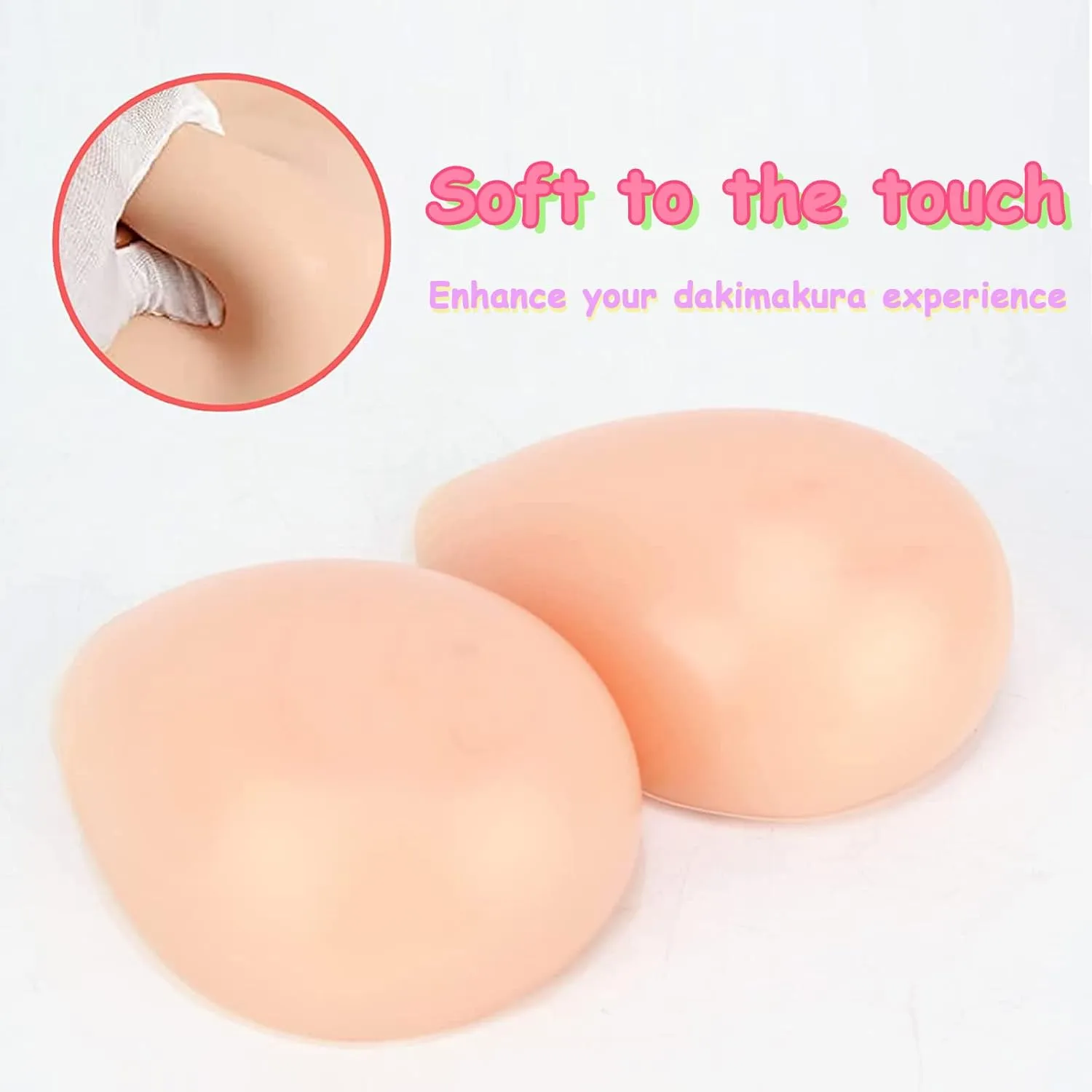 Silicone Buttocks for Body Pillows Anime Covers Dakimakra, Silicone Prosthesis, Soft and True Feel, Great for Your Body Pillow,1800g,150 * 50cm
