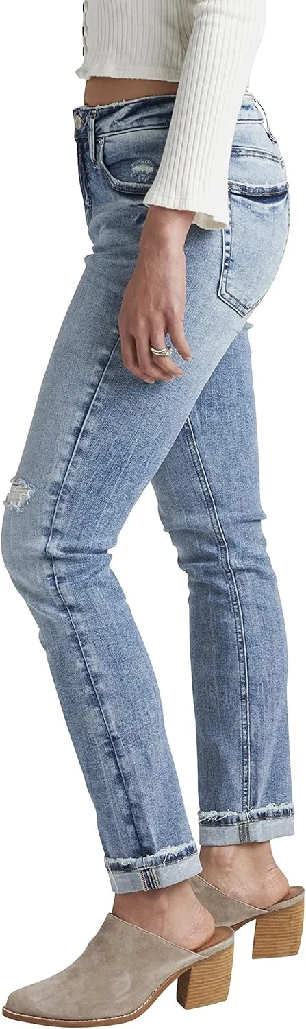 Silver Jeans Co. Women's Beau Mid Rise Slim Leg Jeans-Legacy
