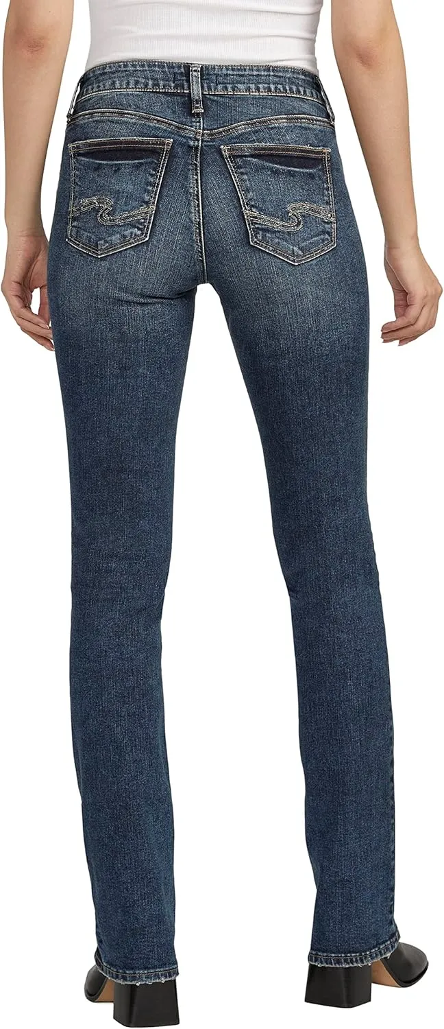 Silver Jeans Co. Women's Elyse Mid Rise Comfort Fit Slim Bootcut Jeans-Legacy