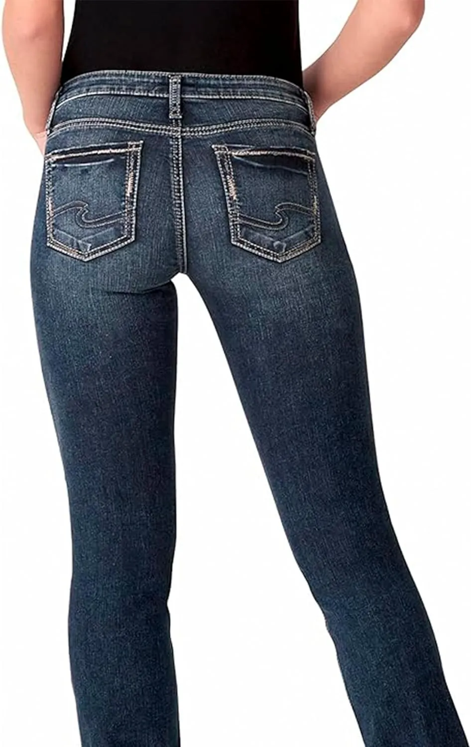 Silver Jeans Co. Women's Tuesday Low Rise Slim Bootcut Jeans