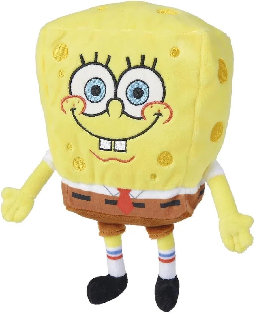 Simba - SpongeBob Squarepants 20 cm, Soft and pleasant material, 100% recycled padding, 100% official license, suitable for all ages (109491002SPB)