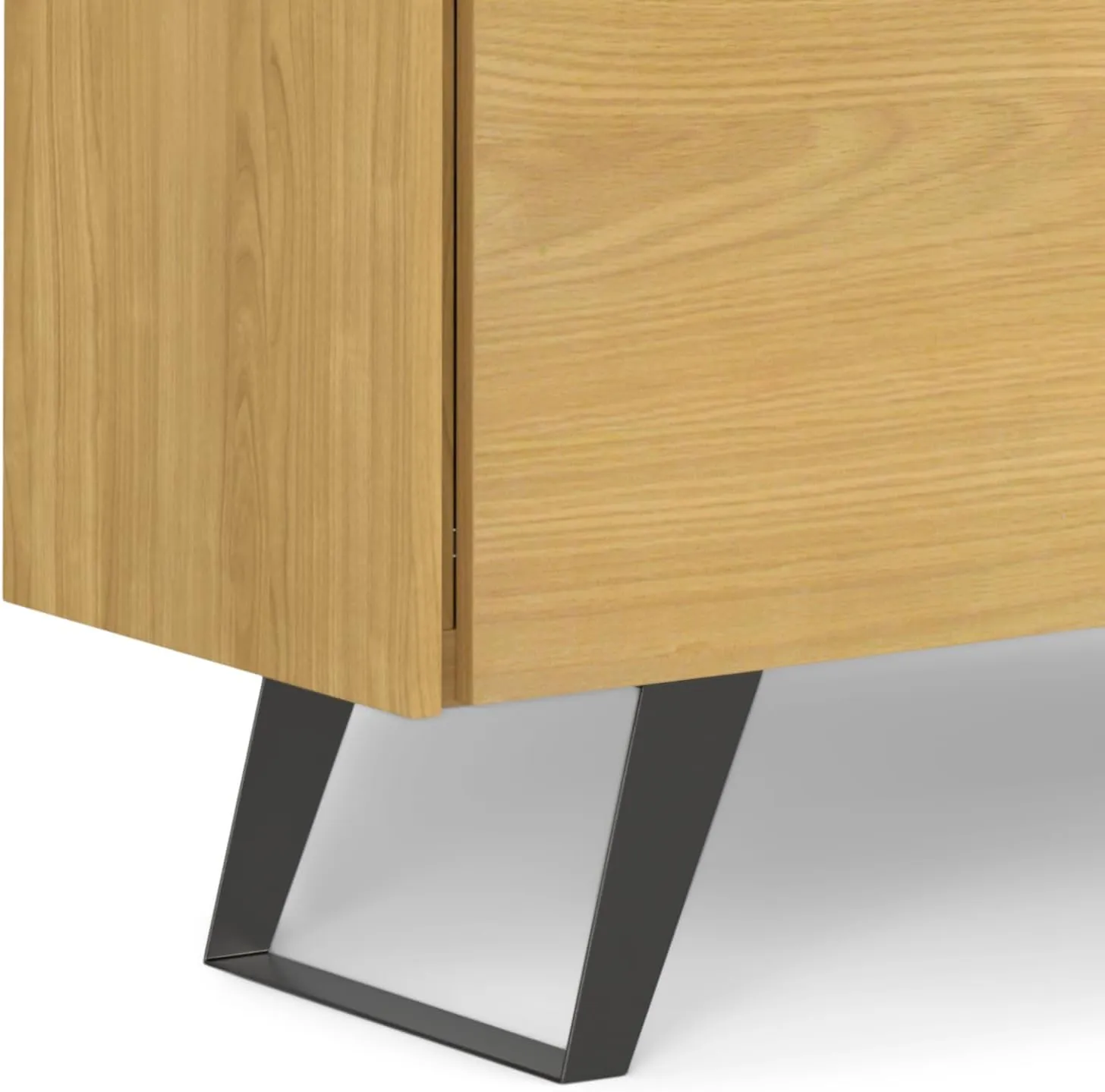 SIMPLIHOME Lowry 60 inch x 17 inch Rectangle Modern Industrial Sideboard Buffet in Oak Veneer for the Dining Room and Kitchen
