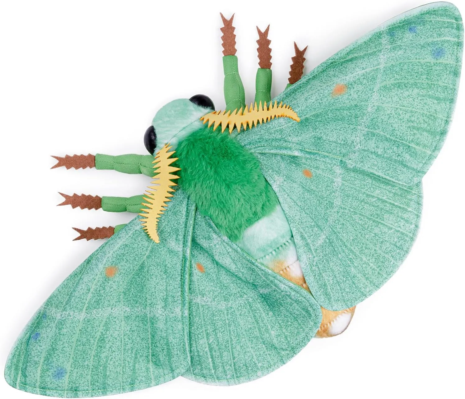 Simulation Emerald Moth Plush Toy, 14in Realistic Emerald Moth Stuffed Animal Children's Toys