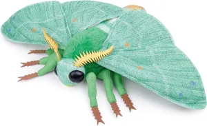 Simulation Emerald Moth Plush Toy, 14in Realistic Emerald Moth Stuffed Animal Children's Toys