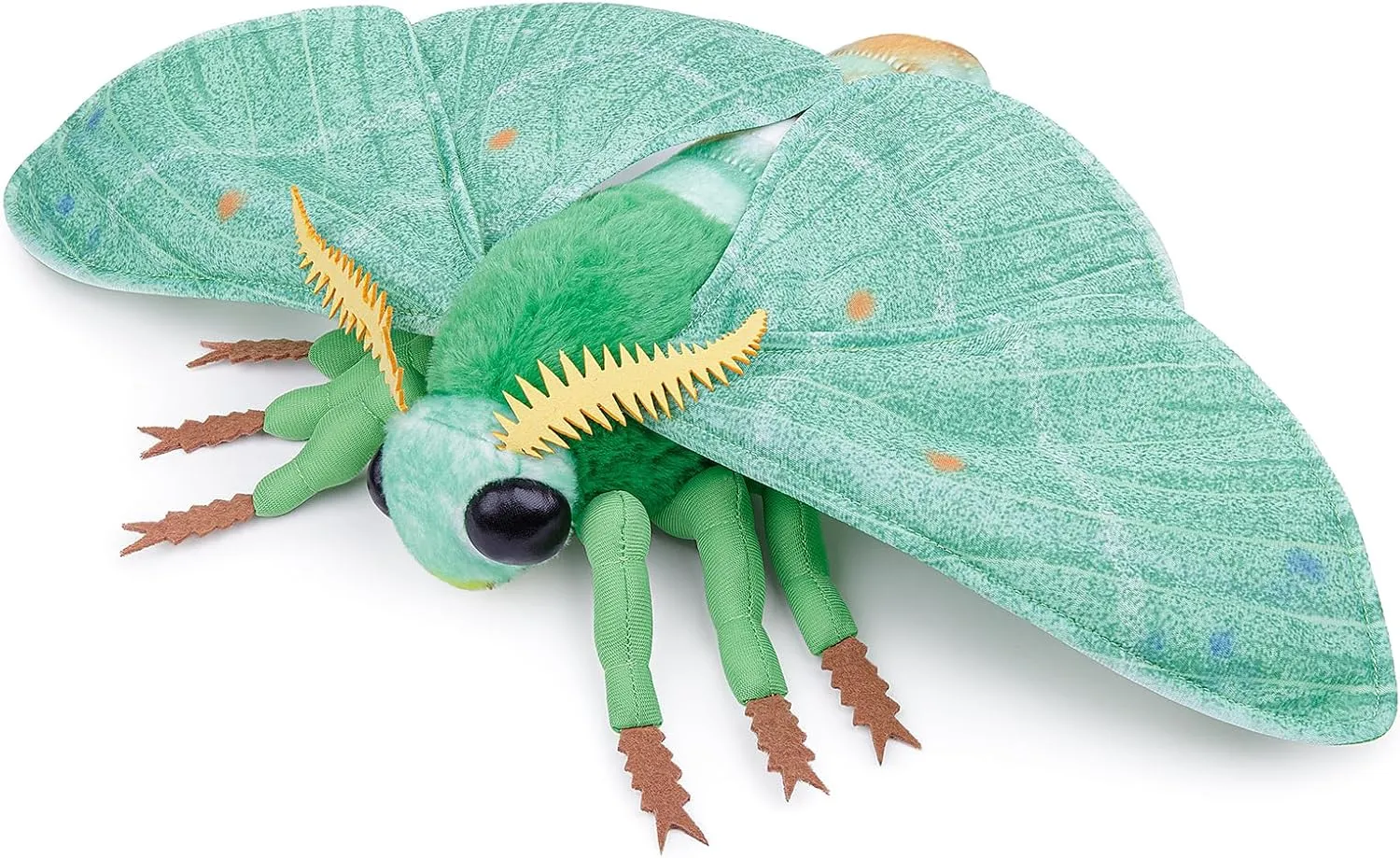 Simulation Emerald Moth Plush Toy, 14in Realistic Emerald Moth Stuffed Animal Children's Toys