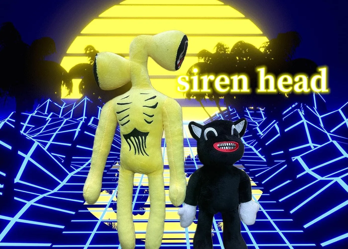 Siren Head Plush Toys Cartoon Dog Cartoon Cat Plush Toys for Boys and Girls Home Party Gift Birthday Gift (Yellow)