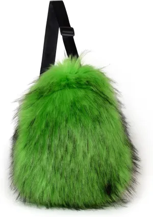 Sling Bag for Women Crossbody Chest Bag Cute Purse Fuzzy Fur Bag for Outdoor Hiking Trips