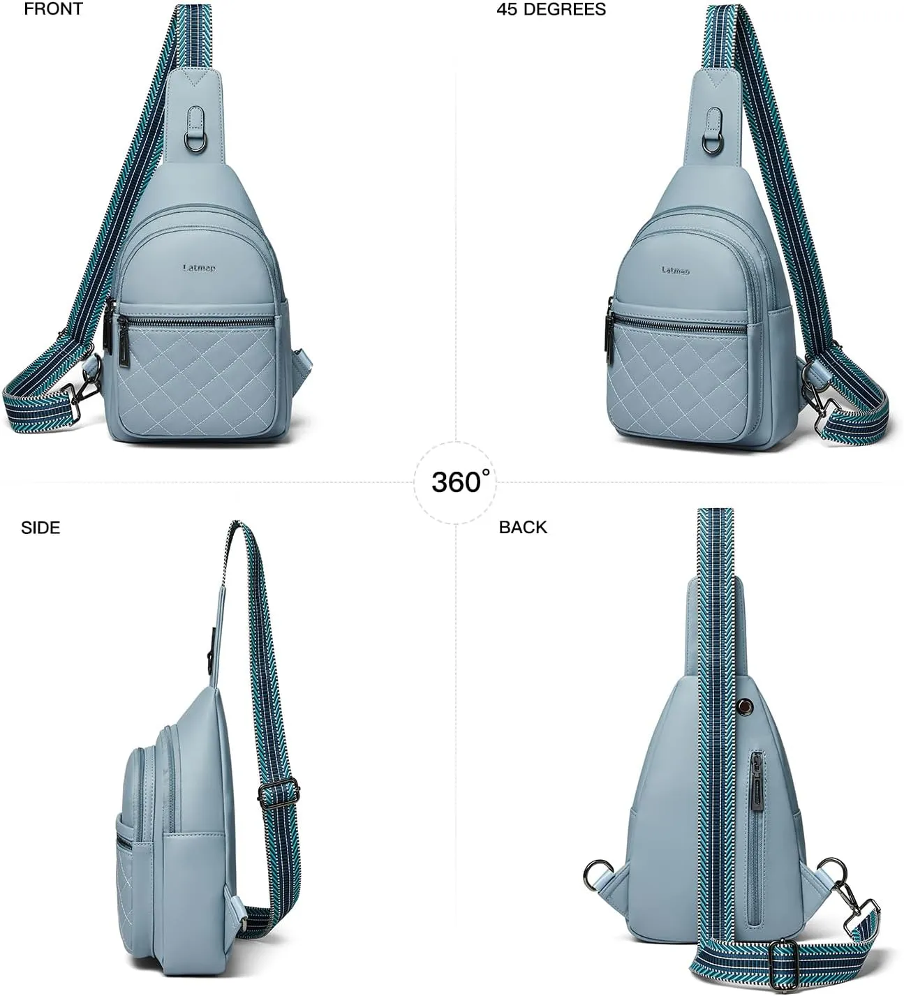 Sling Bag For Women Fanny Pack Crossbody Travel Shoulder Belt Bags Tote Backpack Purse Faux Leather