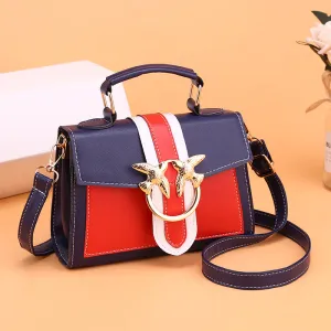 Slouchy Women's Fashionable Korean Contrast Color Crossbody Bags