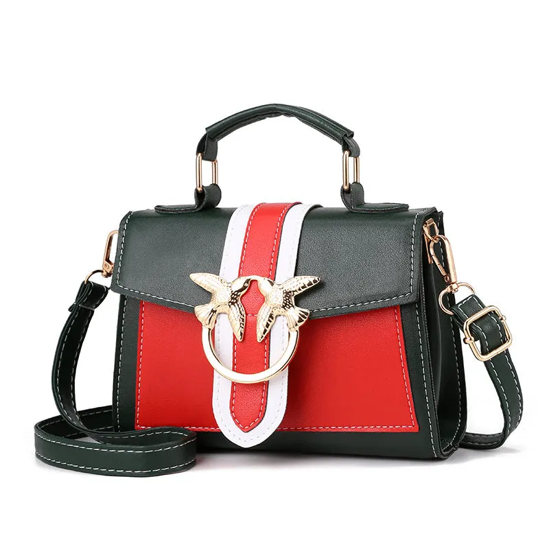 Slouchy Women's Fashionable Korean Contrast Color Crossbody Bags