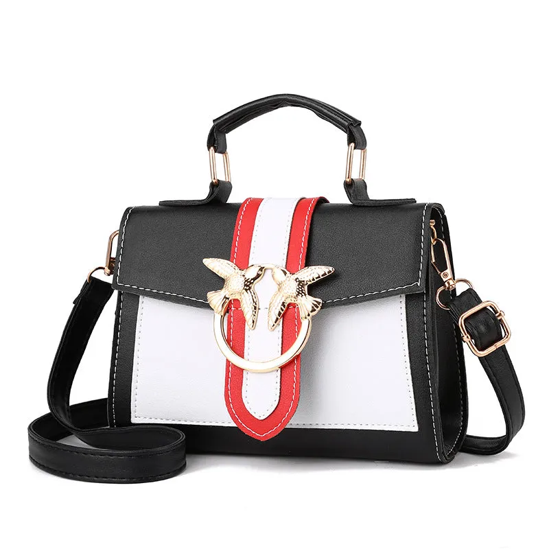Slouchy Women's Fashionable Korean Contrast Color Crossbody Bags