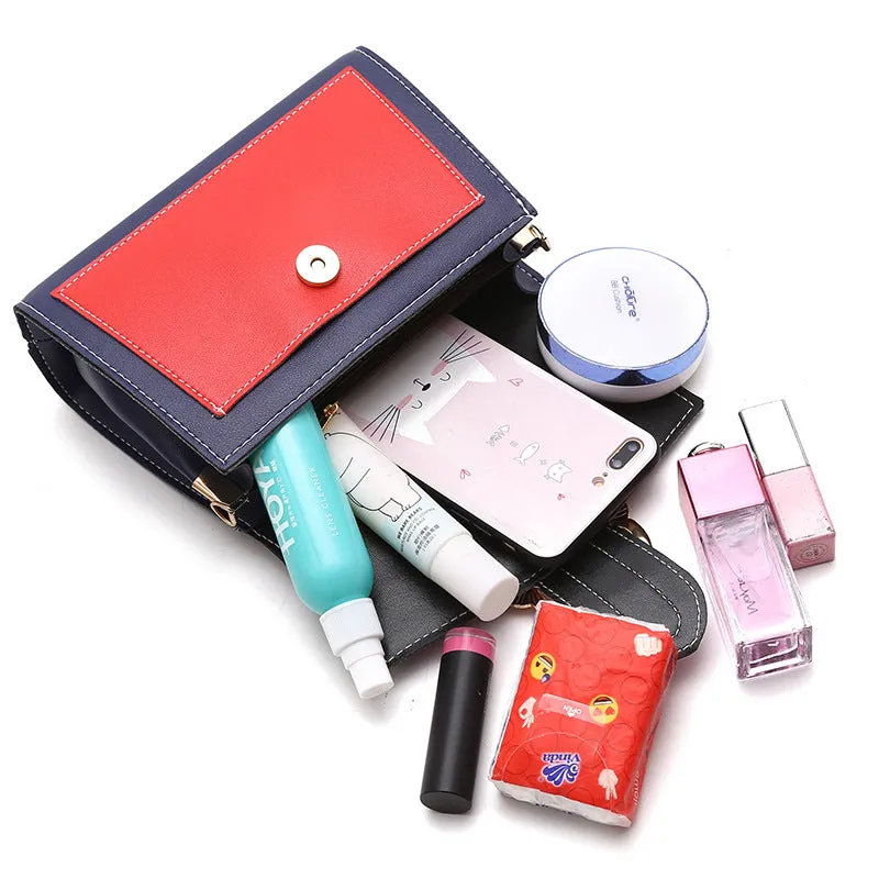 Slouchy Women's Fashionable Korean Contrast Color Crossbody Bags