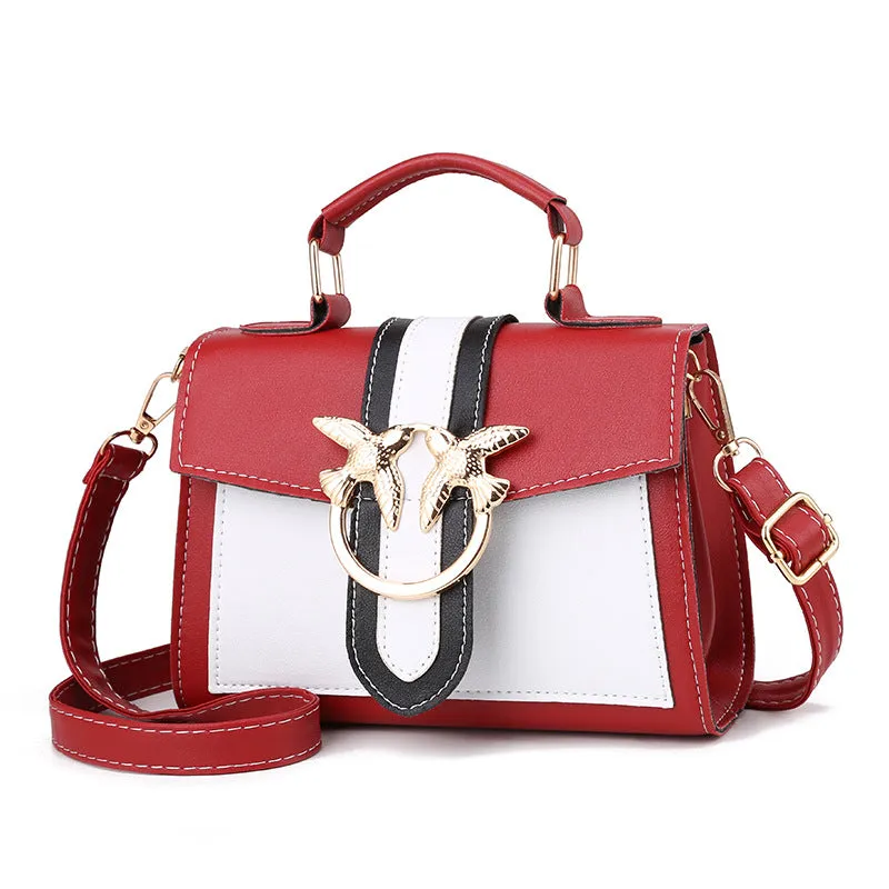 Slouchy Women's Fashionable Korean Contrast Color Crossbody Bags