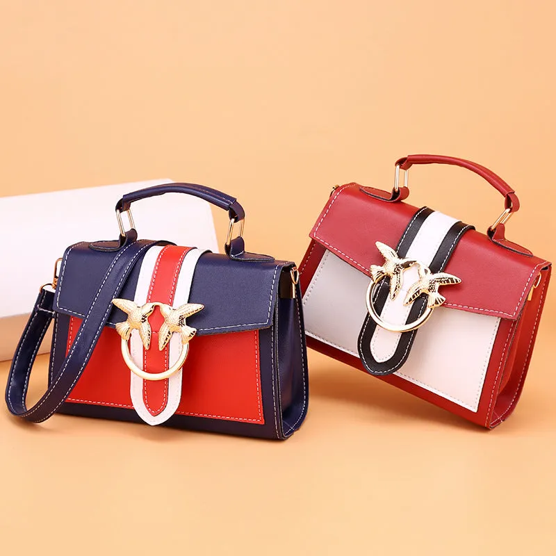 Slouchy Women's Fashionable Korean Contrast Color Crossbody Bags