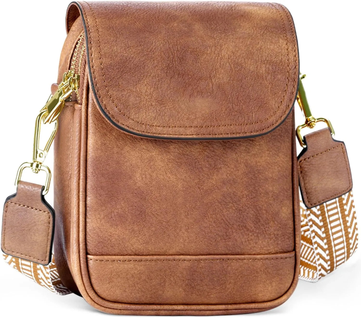 Small Crossbody Bag for Women Leather Cell Phone Travel Purse Shoulder Handbag with Strap for Wallet