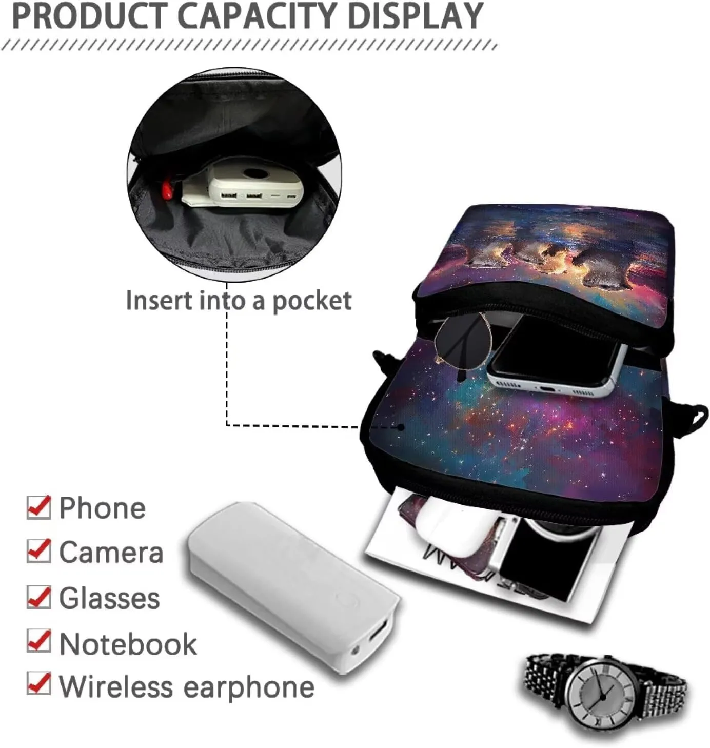 Small Crossbody Bags for Women Men Small Messenger Bag Purses Fanny Pack Wallet Bag Coin Purse Backpack Handbags