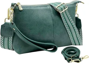 Small Crossbody Clutch Purses Bags for Women Wristlet Wallet Vegan Shoulder Handbags Guitar Strap   Leather Strap