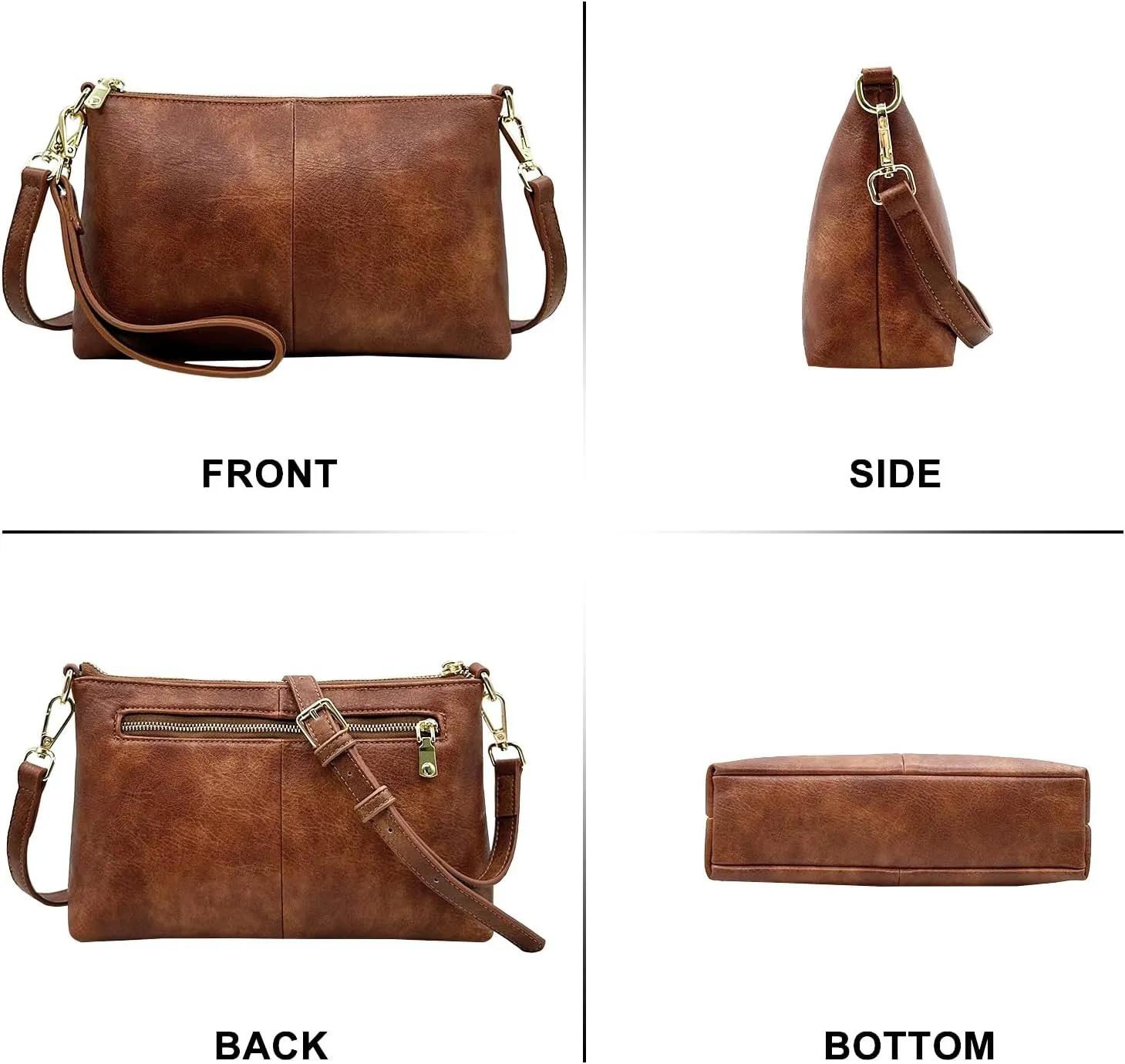 Small Crossbody Clutch Purses Bags for Women Wristlet Wallet Vegan Shoulder Handbags Guitar Strap   Leather Strap