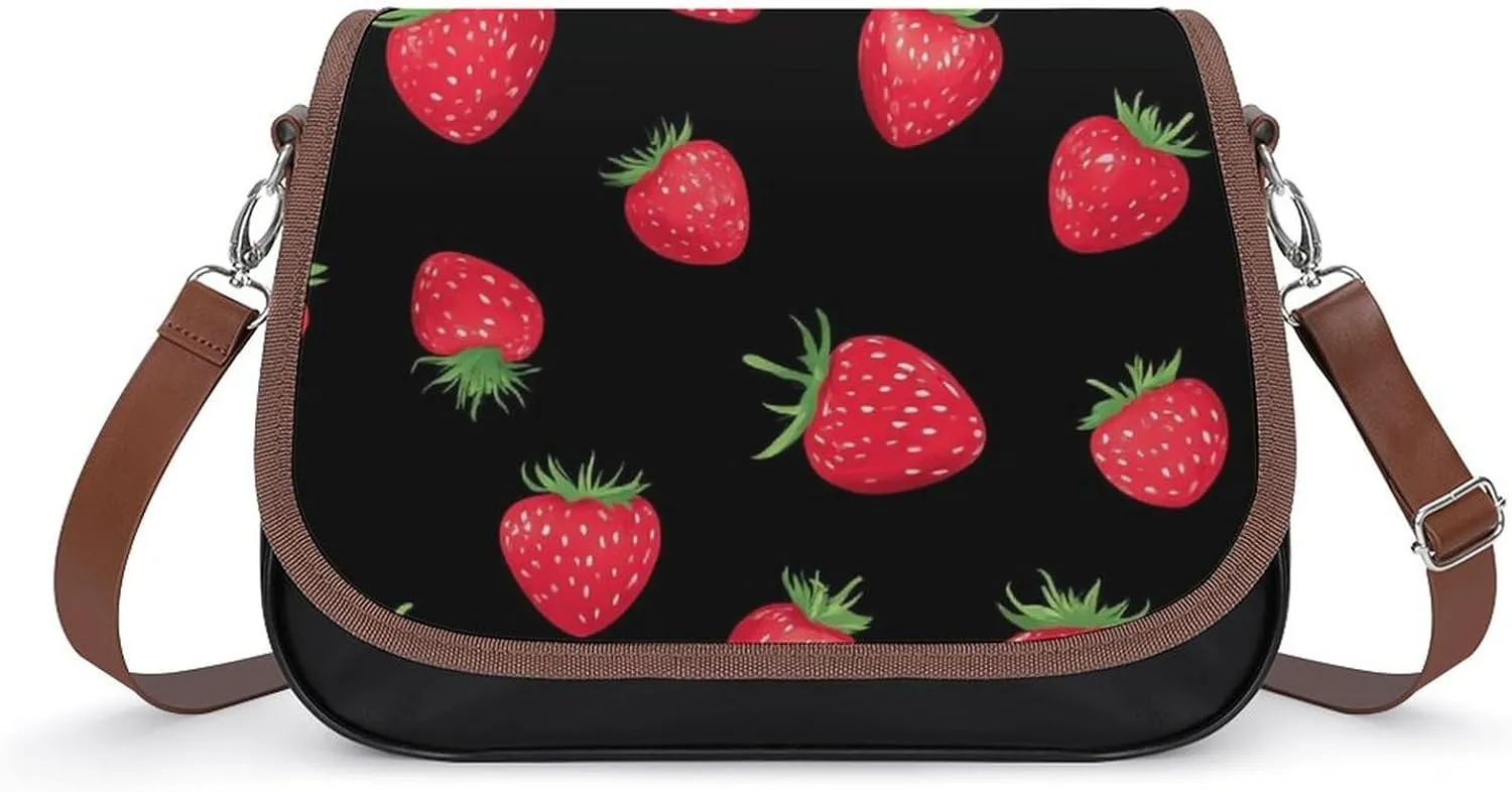 Small Crossbody Handbags Pu Leather Purse Travel Shoulder Bag with Adjustable Strap