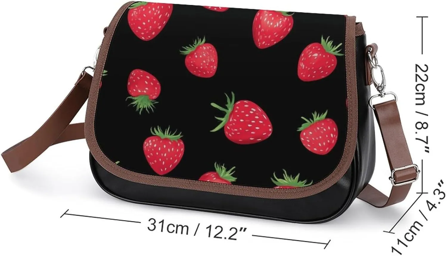 Small Crossbody Handbags Pu Leather Purse Travel Shoulder Bag with Adjustable Strap