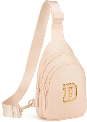Small Initial Sling Bag for Girls & Women - Cute Crossbody Fanny Pack Gift