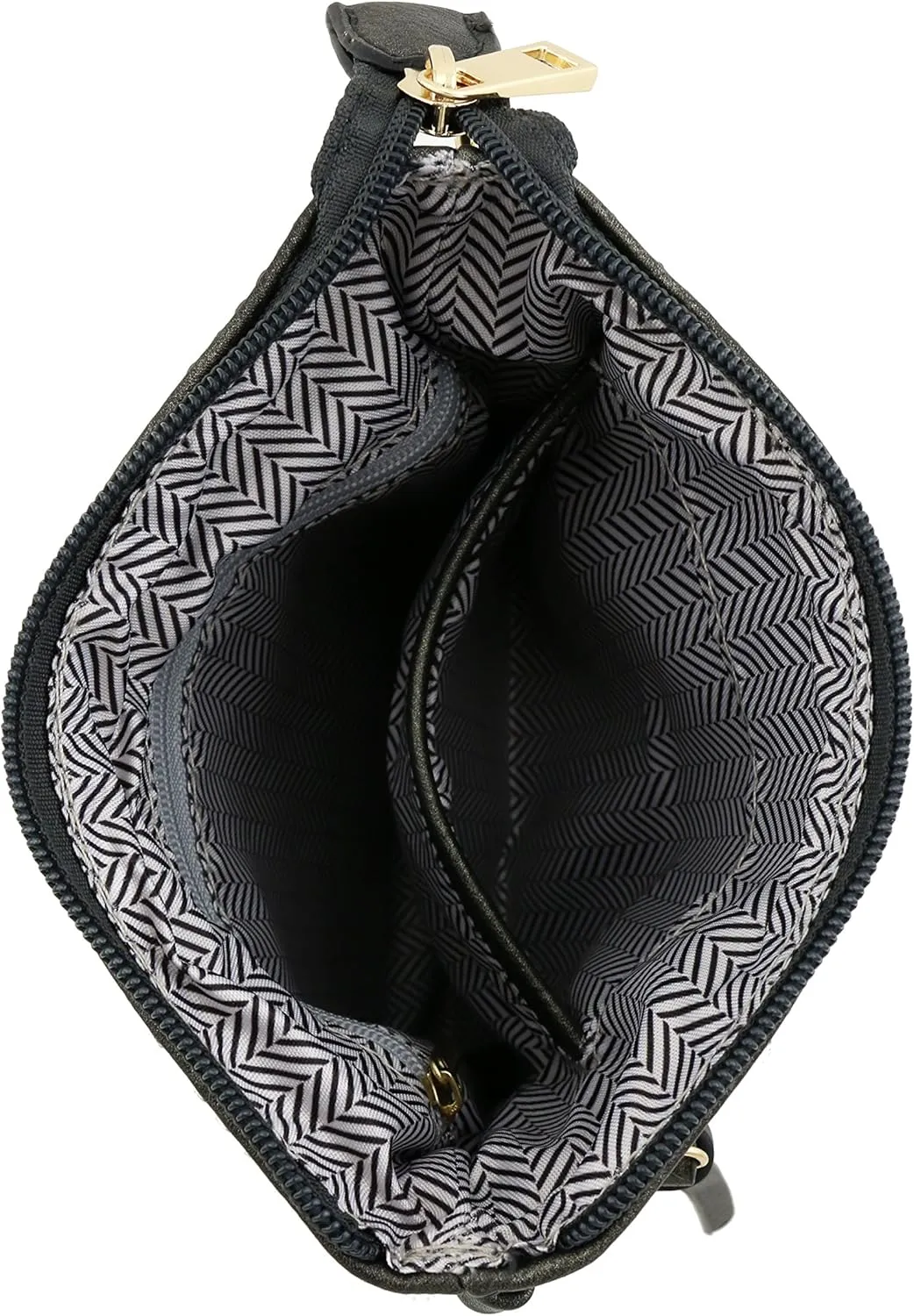 Small Lightweight Shoulder Bag for Women, Mini Multi Zipper Pocket Crossbody Handbag with Adjustable strap