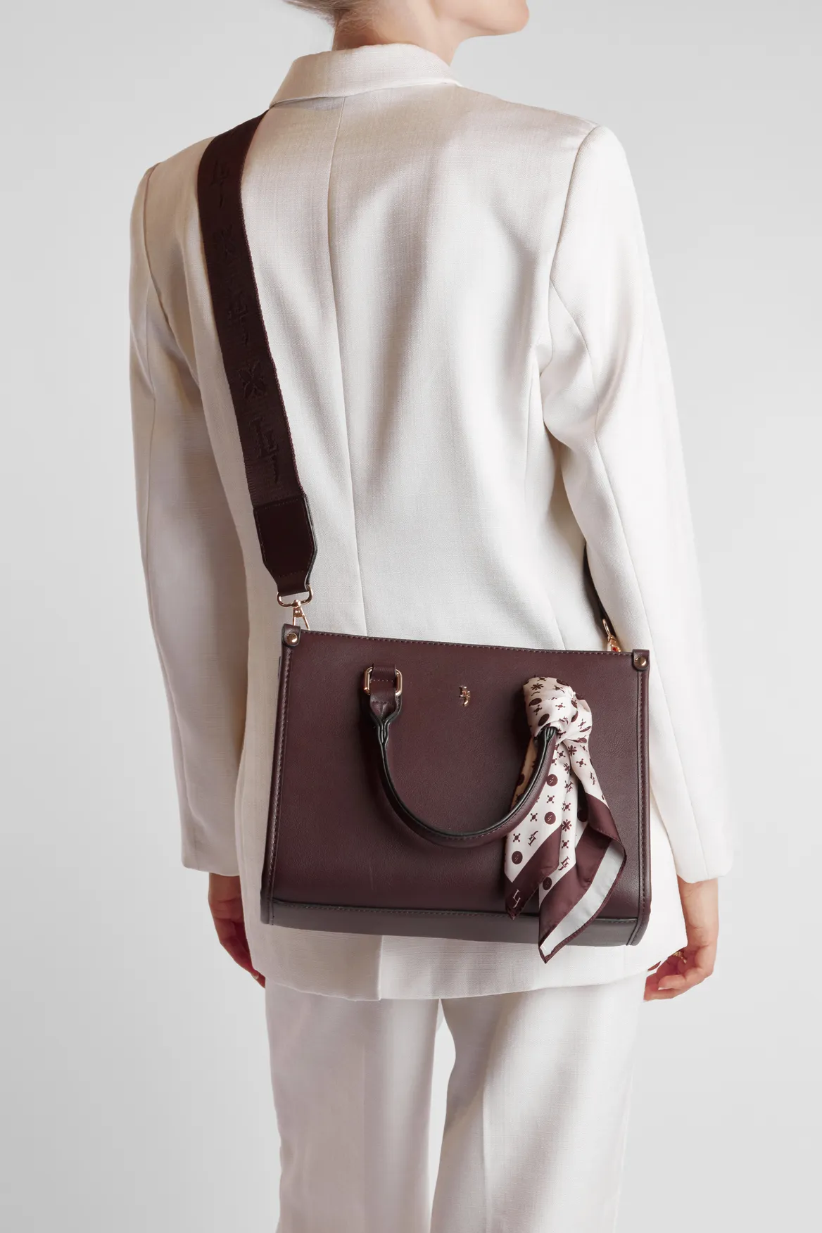 Small Tote Bag With Scarf
