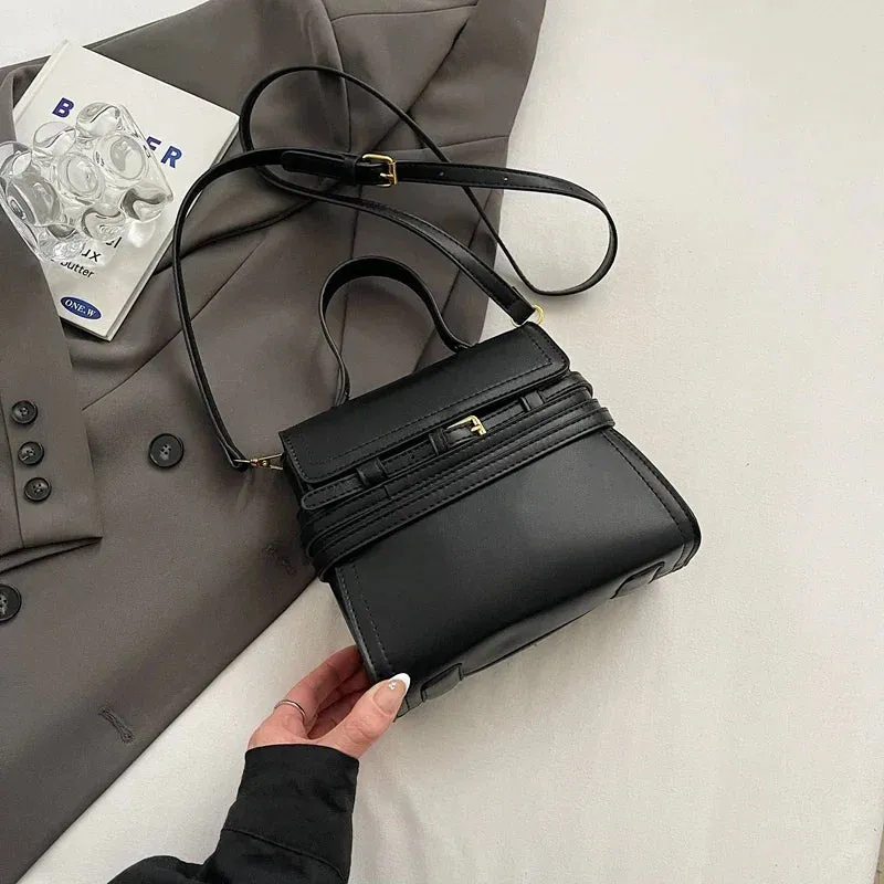 Soft Short Handle Faux Leather Crossbody Bags
