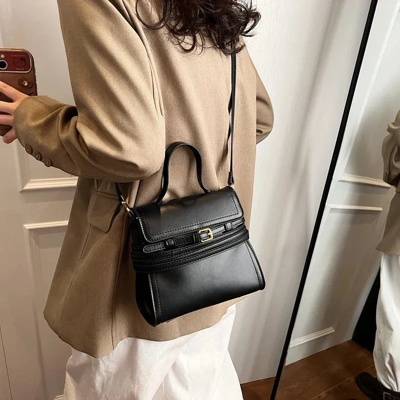 Soft Short Handle Faux Leather Crossbody Bags
