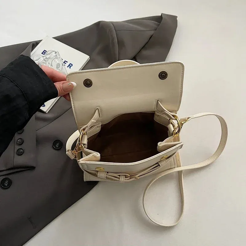 Soft Short Handle Faux Leather Crossbody Bags