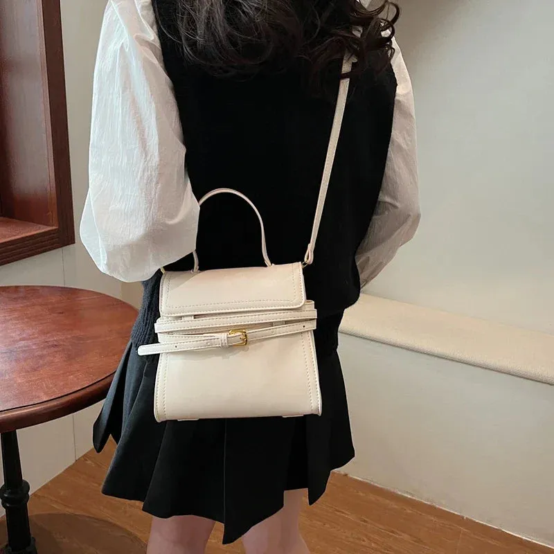 Soft Short Handle Faux Leather Crossbody Bags