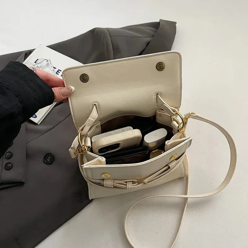 Soft Short Handle Faux Leather Crossbody Bags