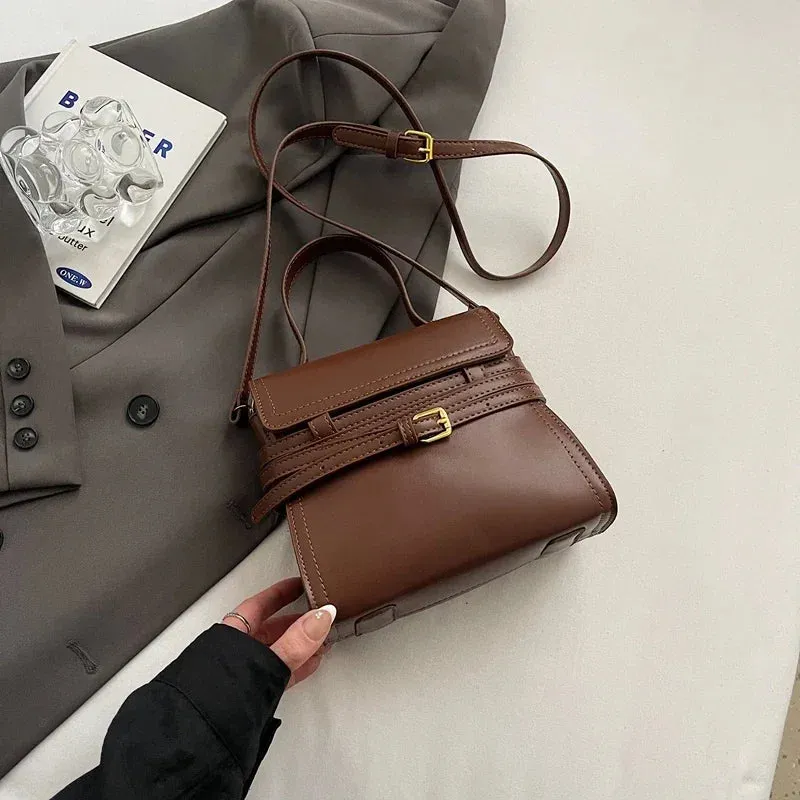 Soft Short Handle Faux Leather Crossbody Bags