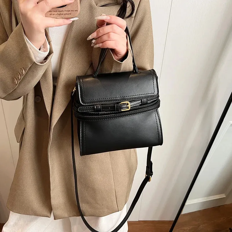 Soft Short Handle Faux Leather Crossbody Bags