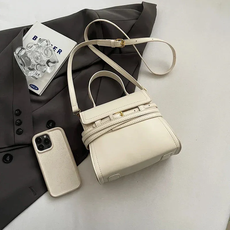 Soft Short Handle Faux Leather Crossbody Bags