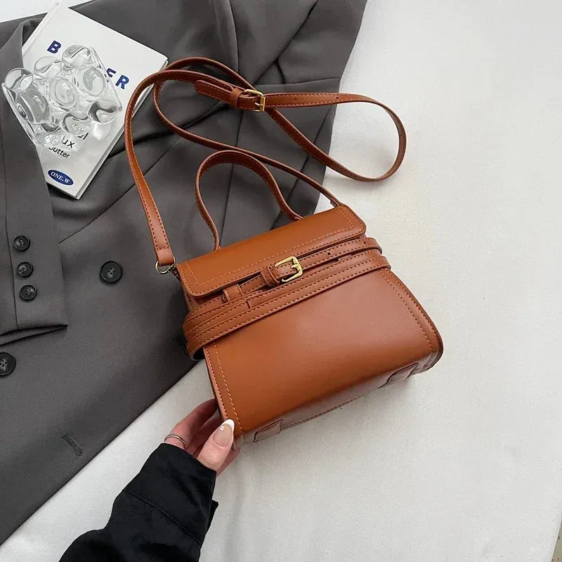 Soft Short Handle Faux Leather Crossbody Bags