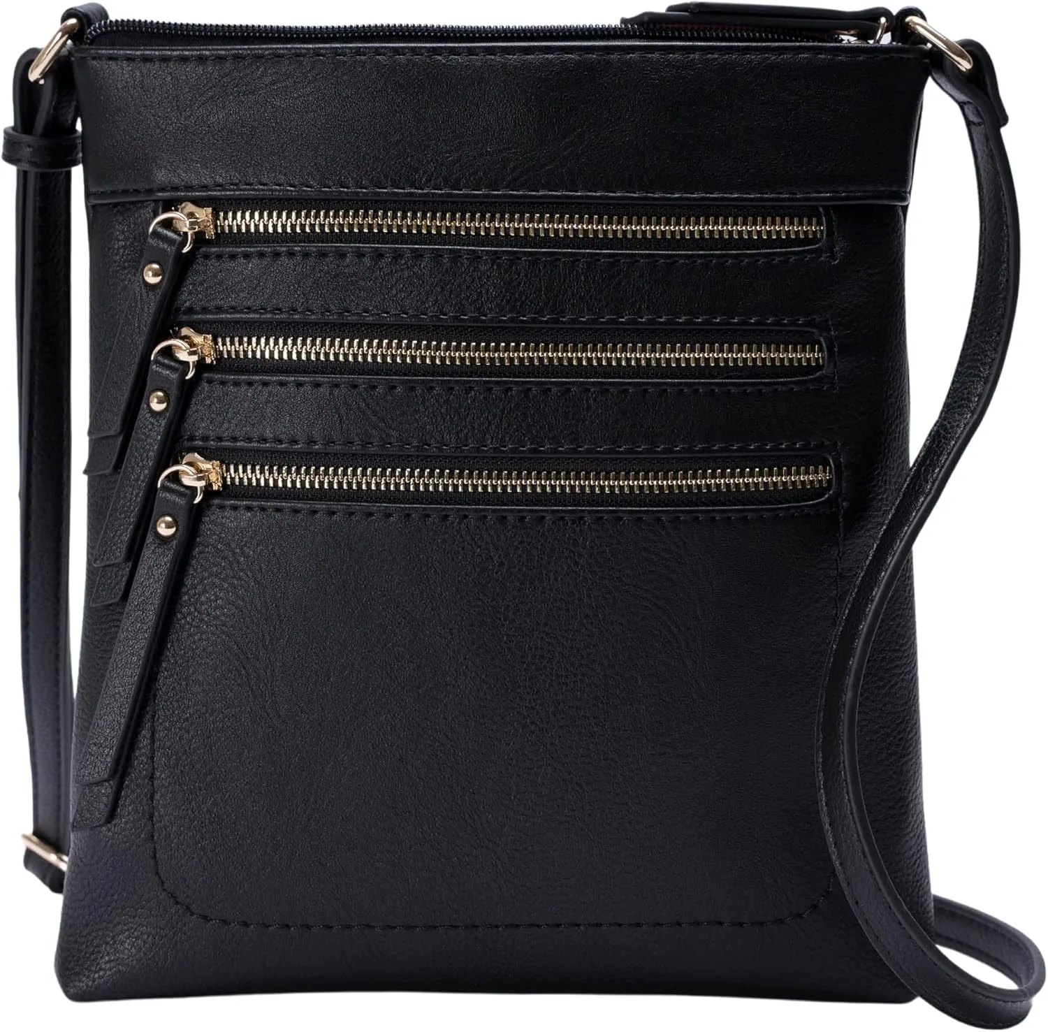Solene Crossbody Bag Functional Multi Pocket Messenger Purse Top Zip Closure Shoulder Handbag With Adjustable Strap